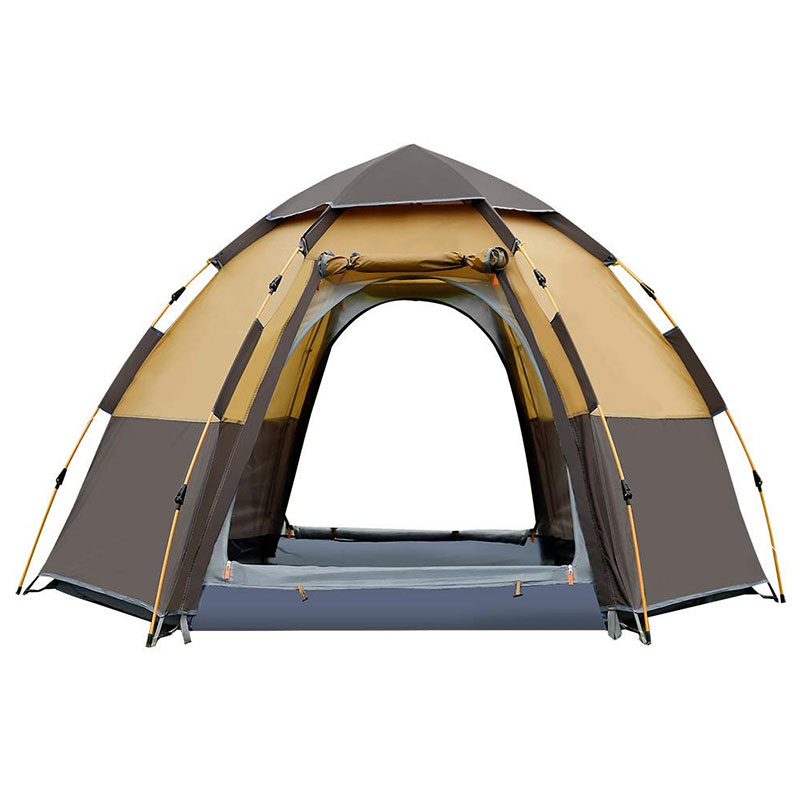 Automatic tent shown from the entrance
