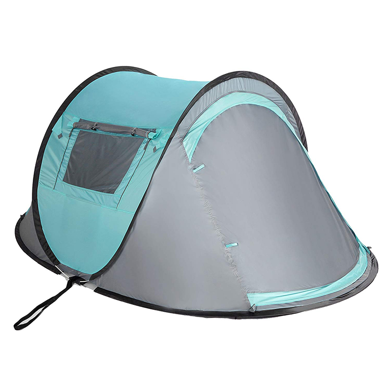 Pop-up tent shown open