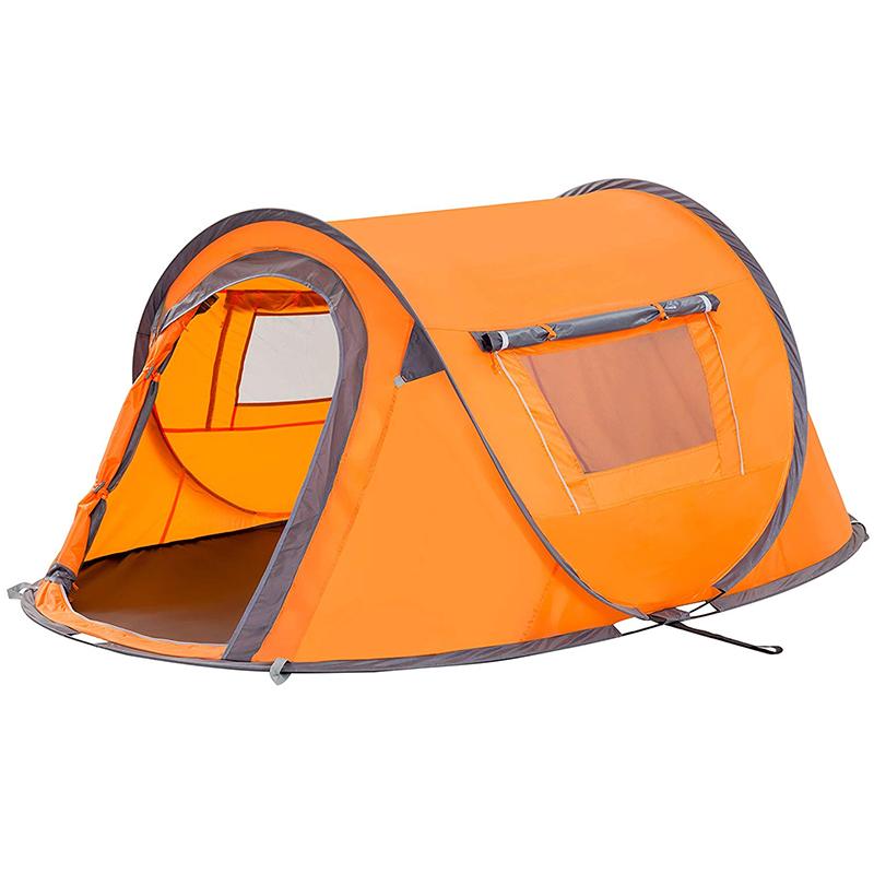 Pop-up tent from the side