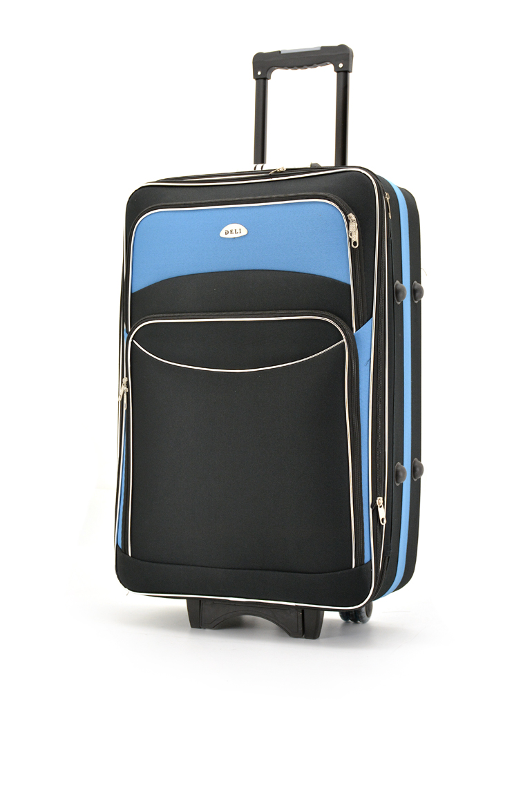 Soft luggage side profile with telescopic handle