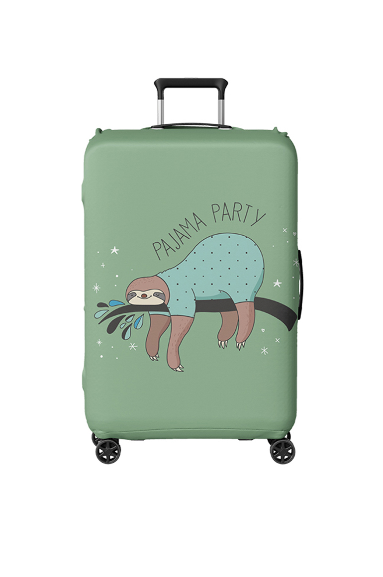 Luggage cover with geometric print