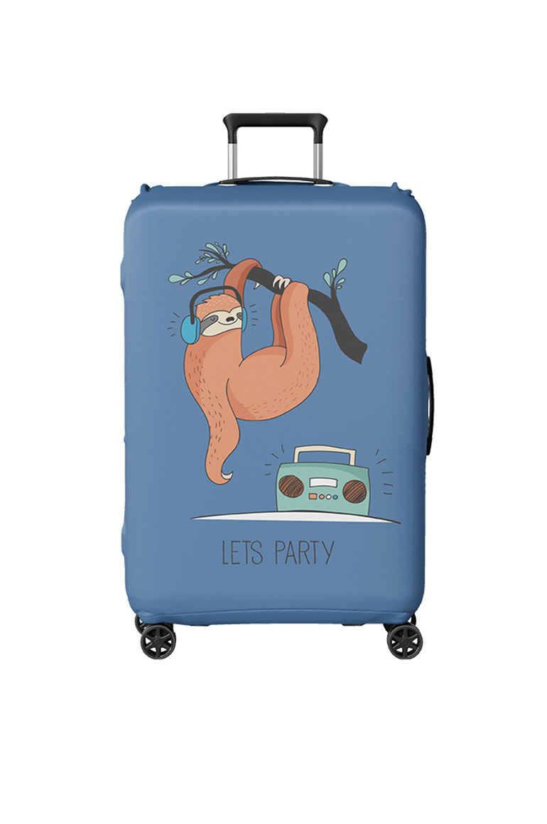 Luggage cover with photographic print