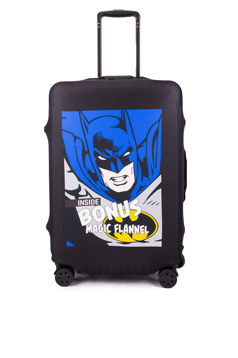 Elastic luggage protector fitted to a spinner case