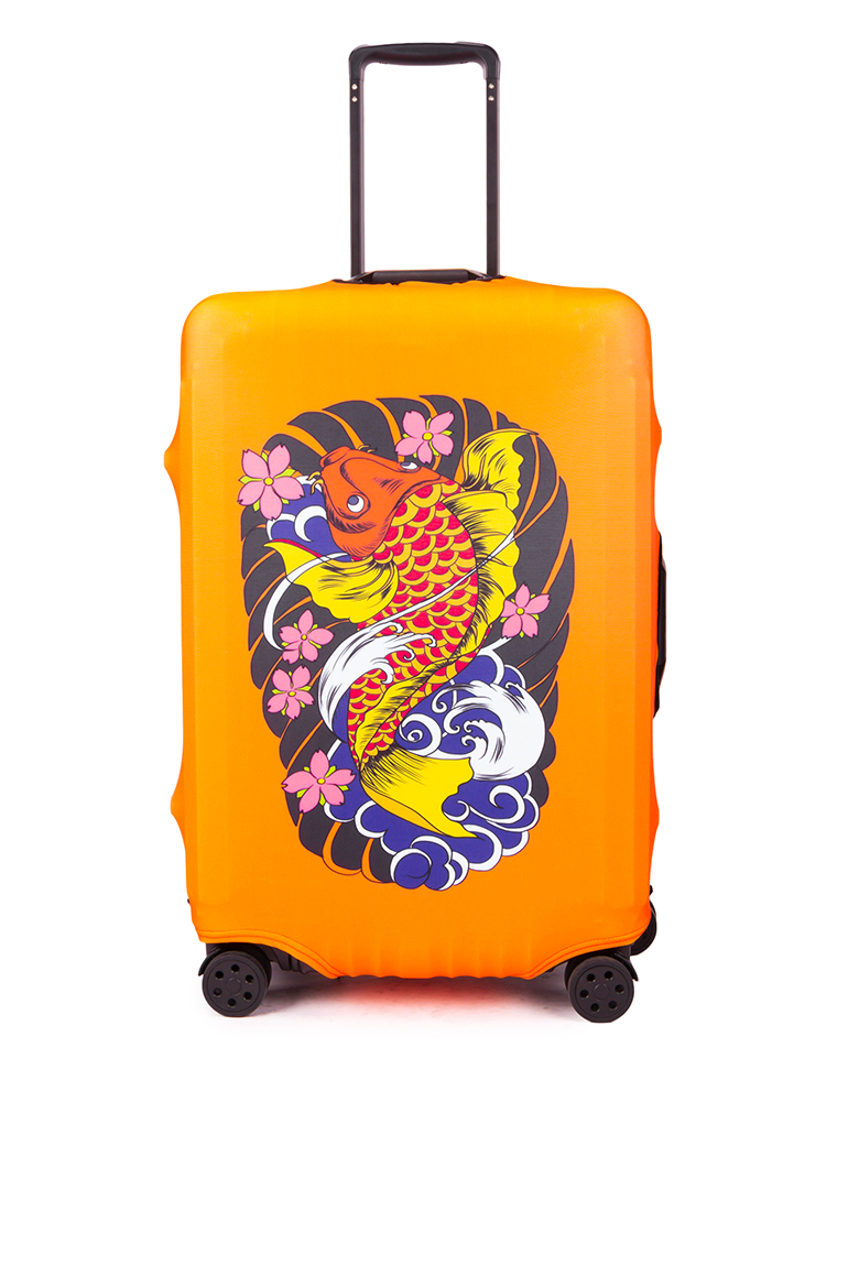 Travel suitcase cover shown flat