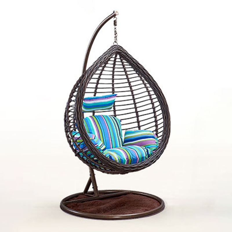 Rattan hanging chair with cushion