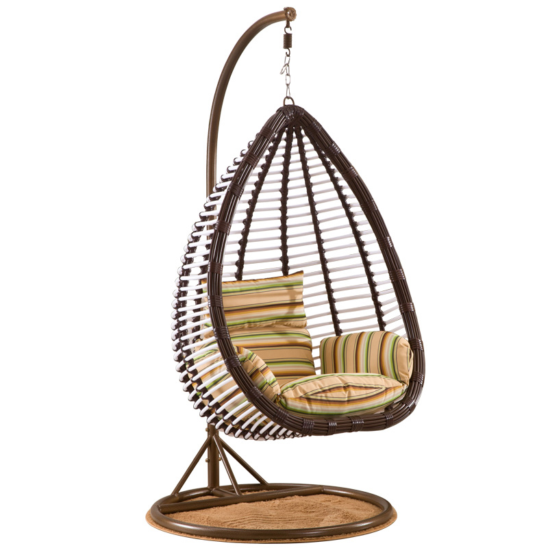 Hanging chair on a patio