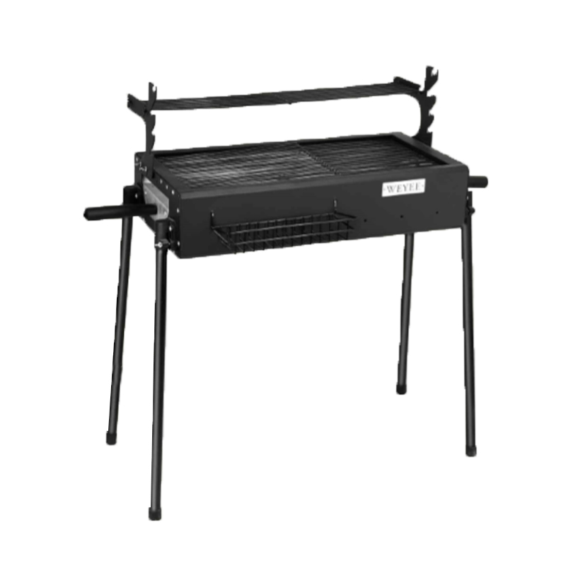 Barbecue grill shown with accessories