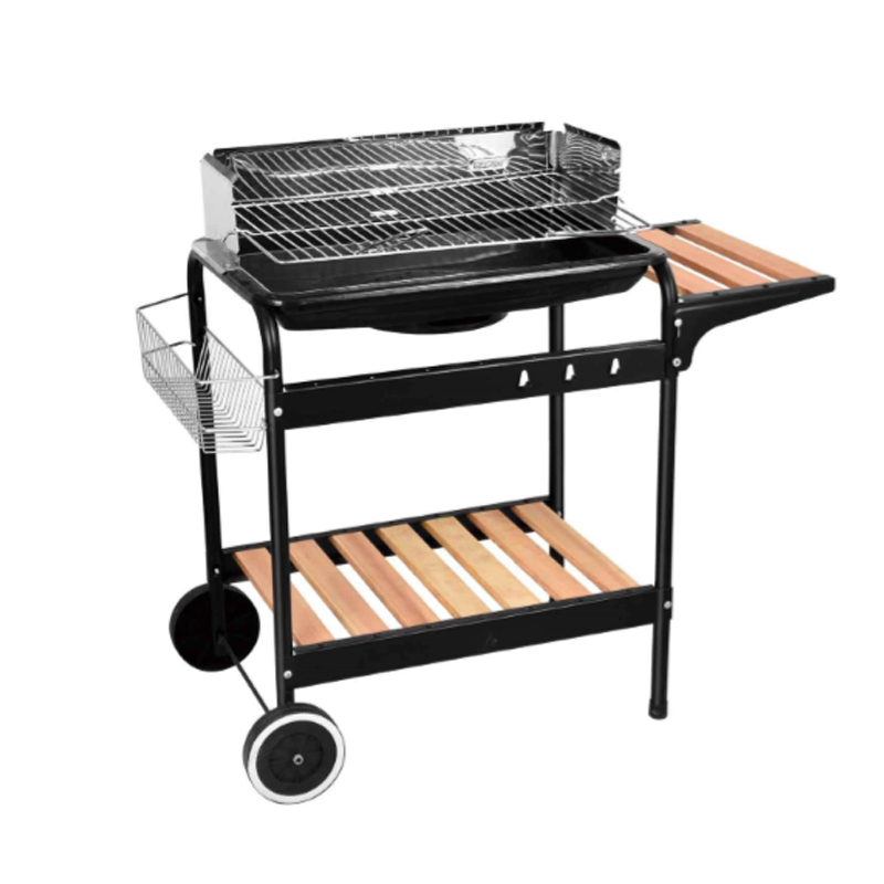 Grill with lid closed