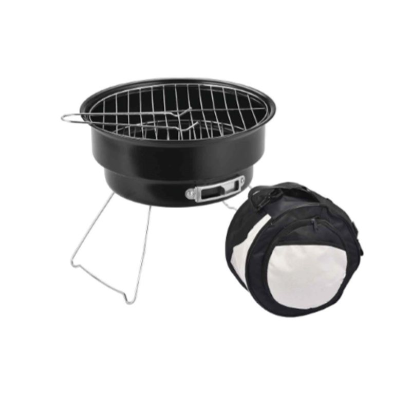 Grill on a wheeled stand
