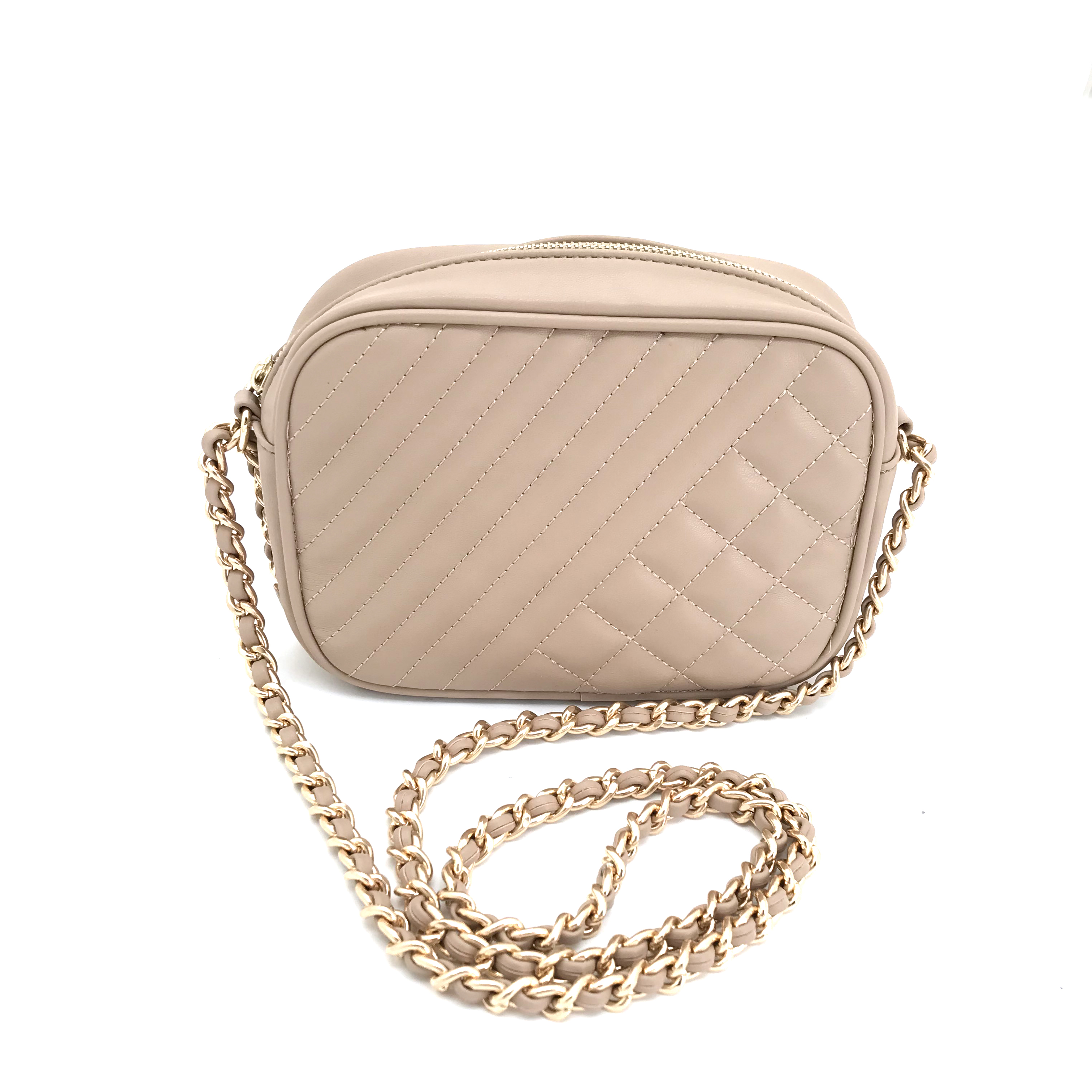 Soft shoulder bag in a neutral finish