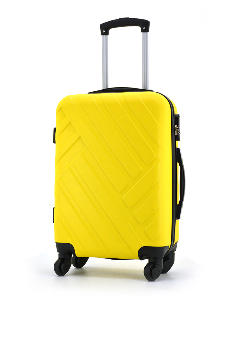 ABS PC suitcase upright with telescopic handle extended