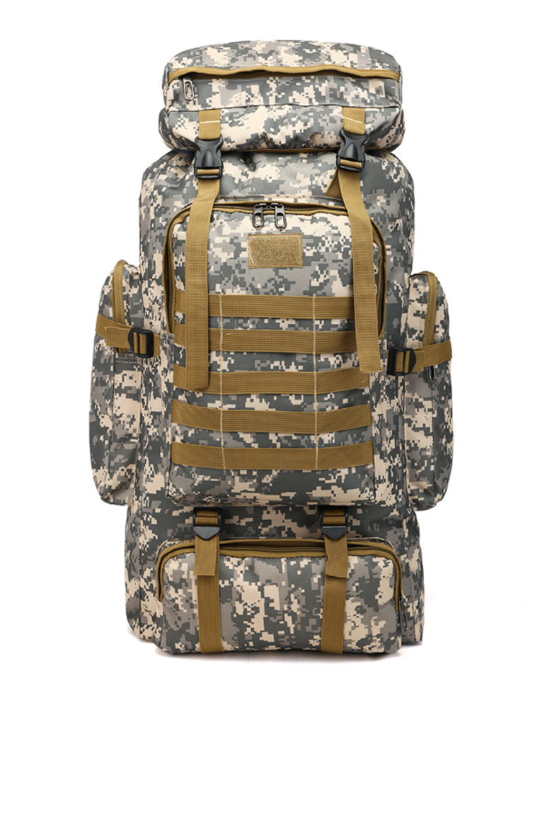 Travel backpack photographed in the studio