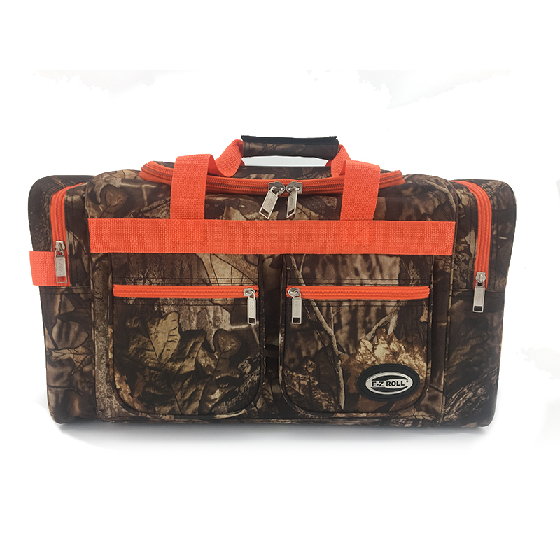 Duffel bag rear view with strap detail