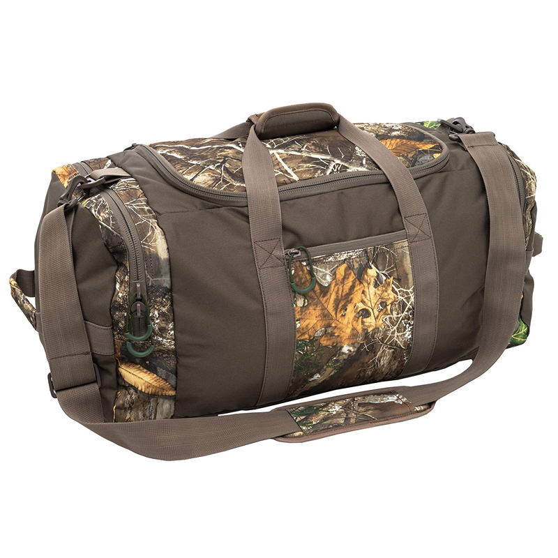 Camouflage hunting vest, rear view