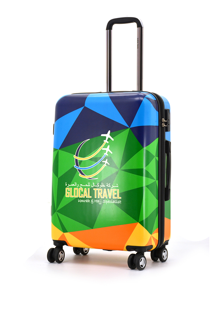 Printed suitcase shell detail