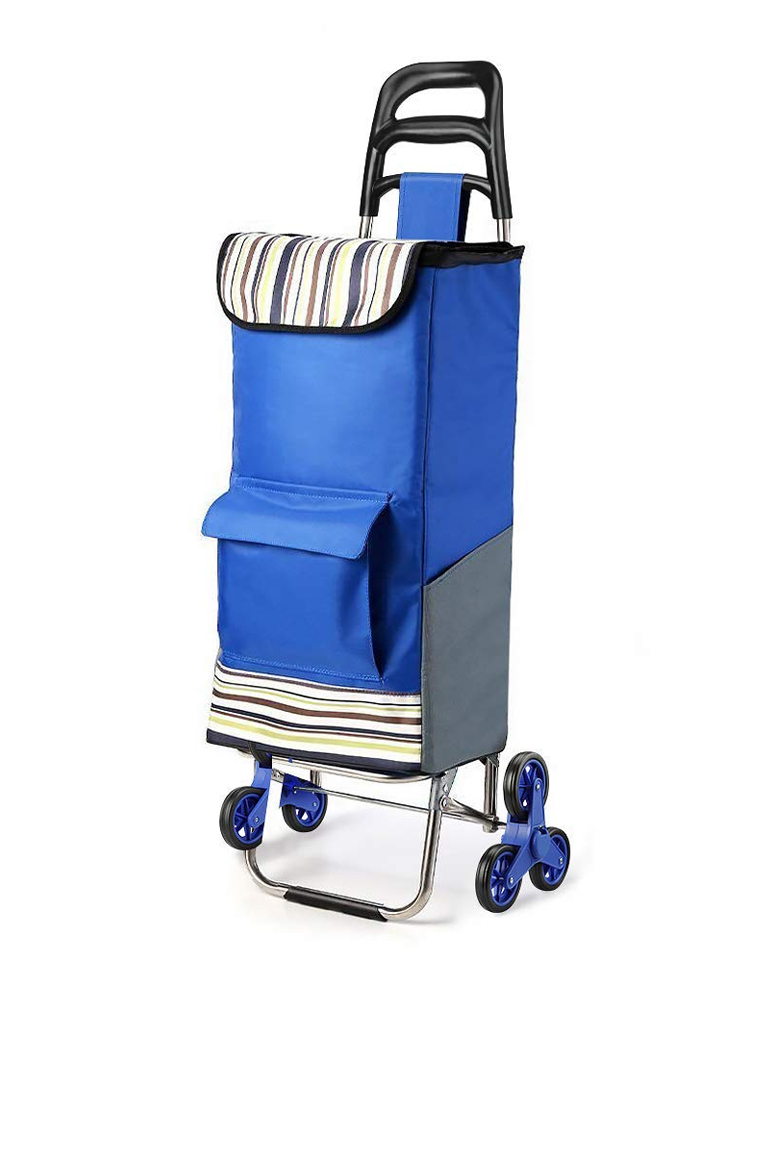 Shopping trolley, side view with pull handle