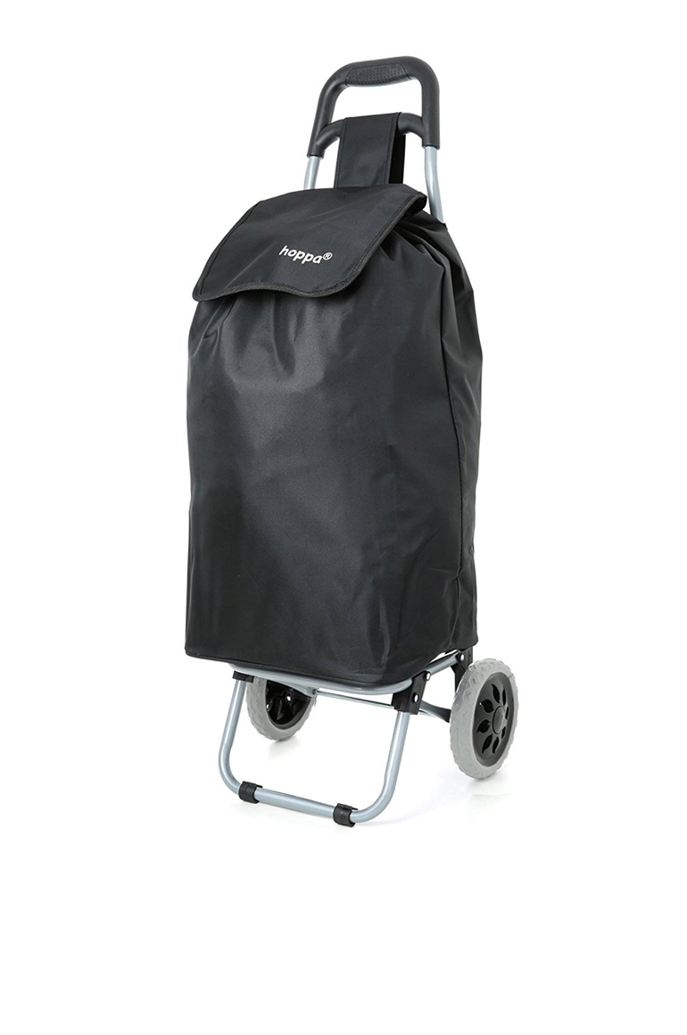 Shopping trolley folded for storage