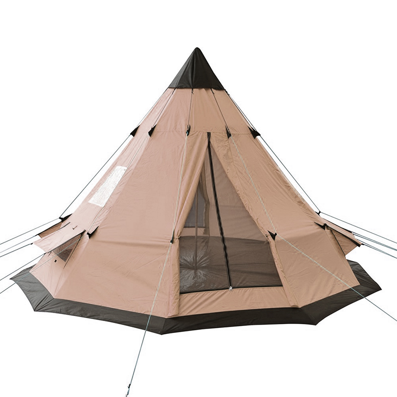 Teepee tent pitched outdoors