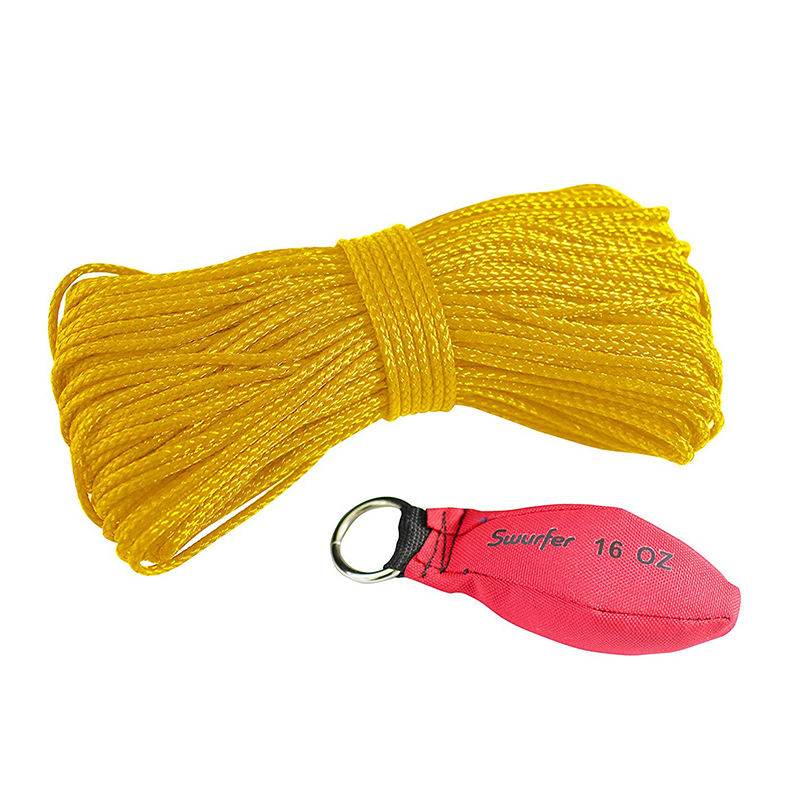 Throw weight for setting a suspension line