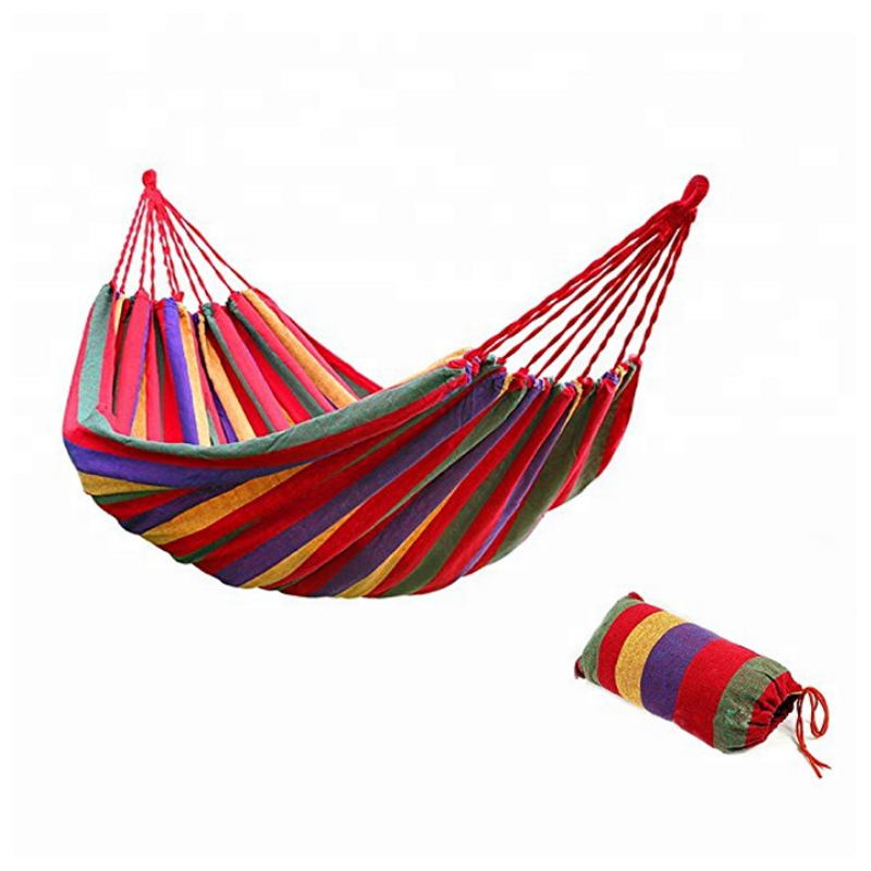 Hammock and stand shown from the side